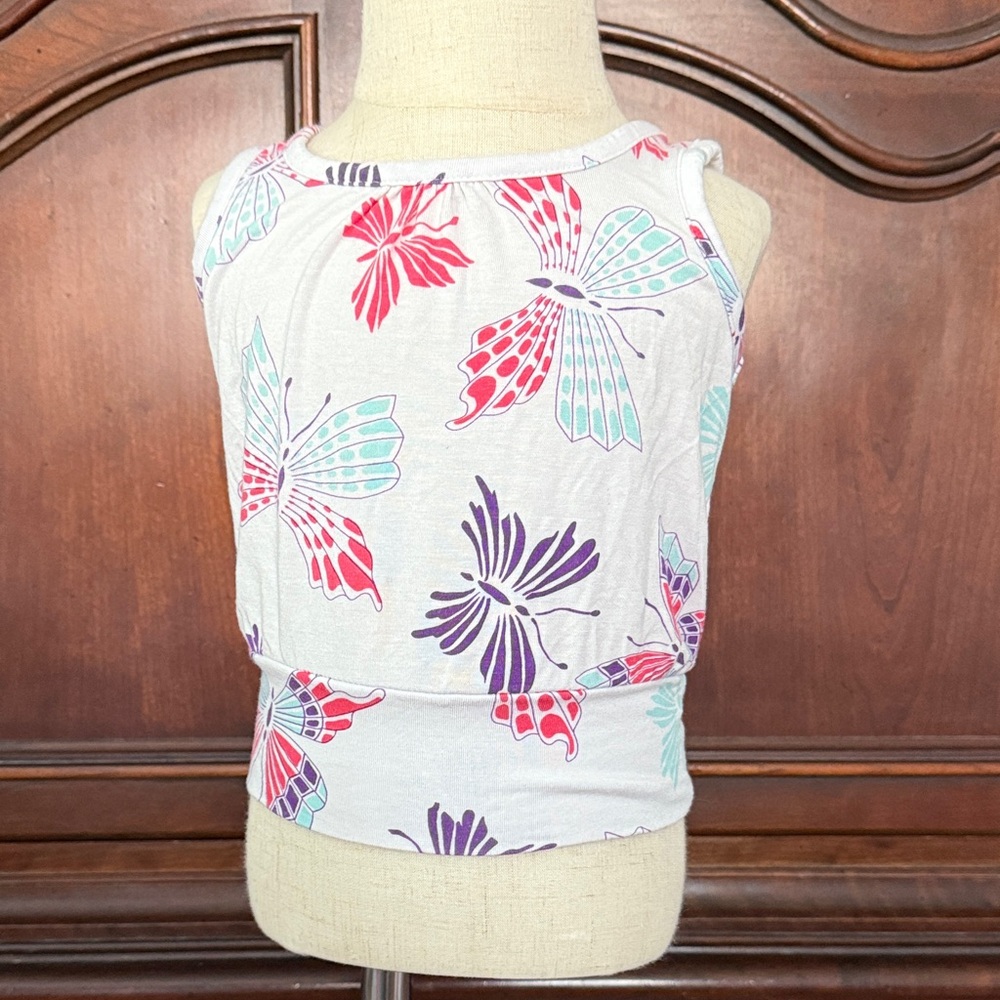 Tucker + Tate Butterfly Tank Top Girls 2T Multicolor Floral Summer